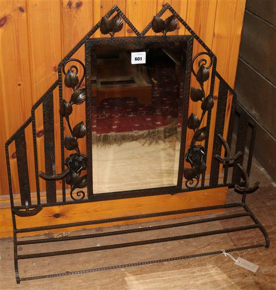 Art Deco metal hall rack